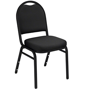 National Public Seating 9260-BT Premium Fabric Stack Chair, Ebony Black/Black Sandtex restaurant chairs, stacking chairs