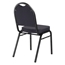 National Public Seating 9264-BT Premium Fabric Stack Chair, Diamond Navy/Black Sandtex - NPS-9264-BT