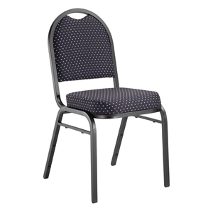 National Public Seating 9264-BT Premium Fabric Stack Chair, Diamond Navy/Black Sandtex restaurant chairs, stacking chairs