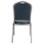 National Public Seating 9304-SV Premium Vinyl Stack Chair, Midnight Blue/Silvervein - NPS-9304-SV