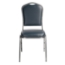 National Public Seating 9304-SV Premium Vinyl Stack Chair, Midnight Blue/Silvervein - NPS-9304-SV