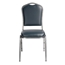 National Public Seating 9304-SV Premium Vinyl Stack Chair, Midnight Blue/Silvervein - NPS-9304-SV