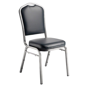 National Public Seating 9304-SV Premium Vinyl Stack Chair, Midnight Blue/Silvervein stacking chairs, stackable chairs, banquet chairs, 9300 series