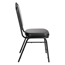 National Public Seating 9310-BT Premium Vinyl Stack Chair, Panther Black/ Black Sandtex - NPS-9310-BT