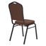 National Public Seating 9361-BT Premium Fabric Stack Chair, Natural Chocolatier/Black Sandtex - NPS-9361-BT