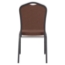National Public Seating 9361-BT Premium Fabric Stack Chair, Natural Chocolatier/Black Sandtex - NPS-9361-BT