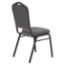 National Public Seating 9362-BT Premium Fabric Stack Chair, Natural Greystone/Black Sandtex - NPS-9362-BT