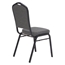 National Public Seating 9362-BT Premium Fabric Stack Chair, Natural Greystone/Black Sandtex - NPS-9362-BT