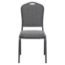 National Public Seating 9362-BT Premium Fabric Stack Chair, Natural Greystone/Black Sandtex - NPS-9362-BT