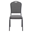 National Public Seating 9362-BT Premium Fabric Stack Chair, Natural Greystone/Black Sandtex - NPS-9362-BT