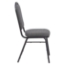 National Public Seating 9362-BT Premium Fabric Stack Chair, Natural Greystone/Black Sandtex - NPS-9362-BT