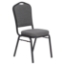 National Public Seating 9362-BT Premium Fabric Stack Chair, Natural Greystone/Black Sandtex - NPS-9362-BT