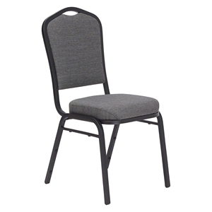National Public Seating 9362-BT Premium Fabric Stack Chair, Natural Greystone/Black Sandtex stacking chairs, stackable chairs, banquet chairs, 9300 series
