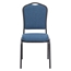 National Public Seating 9374-BT Premium Fabric Stack Chair, Natural Blue/Black Sandtex - NPS-9374-BT