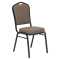 National Public Seating 9378-BT Premium Fabric Stack Chair, Natural Taupe/Black Sandtex
