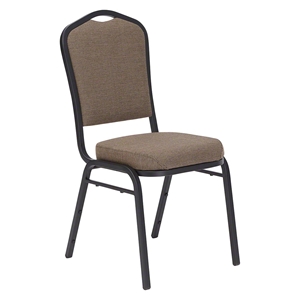National Public Seating 9378-BT Premium Fabric Stack Chair, Natural Taupe/Black Sandtex stacking chairs, stackable chairs, banquet chairs