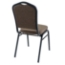 National Public Seating 9360-BT Premium Fabric Stack Chair, Ebony Black/ Black Sandtex - NPS-9360-BT