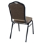 National Public Seating 9360-BT Premium Fabric Stack Chair, Ebony Black/ Black Sandtex - NPS-9360-BT