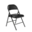 Basics by NPS 950 Vinyl Padded Steel Folding Chair, Black (4-pack) - NPS-950