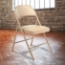 Basics by NPS 951 Vinyl Padded Steel Folding Chair, Beige (4-pack) - NPS-951