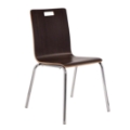 National Public Seating Bushwick Bentwood Cafe Stack Chair, Espresso