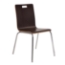 National Public Seating Bushwick Bentwood Cafe Stack Chair, Espresso - NPS-BCC21
