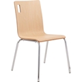 National Public Seating Bushwick Cafe Stack Chair, Natural