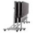 National Public Seating 24"x60" Flip-N-Store Table, Charcoal Slate/Silver - NPS-BPFT-2460-20