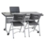 National Public Seating 24"x60" Flip-N-Store Table, Charcoal Slate/Silver - NPS-BPFT-2460-20