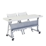 National Public Seating 24"x60" Flip-N-Store Training Table, Speckled Grey - NPS-BPFT-2460