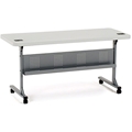 National Public Seating 24"x60" Flip-N-Store Training Table, Speckled Grey