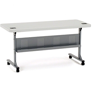 National Public Seating 24"x60" Flip-N-Store Training Table, Speckled Grey bpft, flip-n-store table, 24x60, 60x24