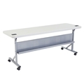 National Public Seating 24"x72" Flip-N-Store Training Table, Speckled Grey