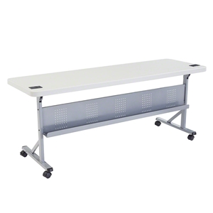 National Public Seating 24"x72" Flip-N-Store Training Table, Speckled Grey bpft, flip-n-store table, 24x72, 72x24