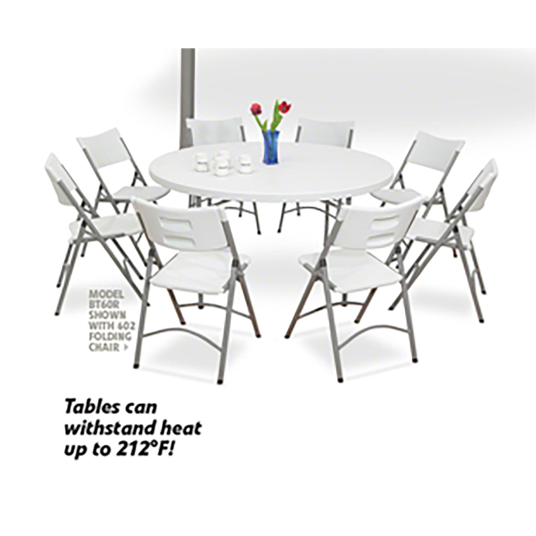 Nps 60 Round Folding Table Chairs, Round Folding Tables That Seat 8