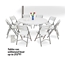 National Public Seating 60" Round Folding Table &amp; Chairs Package - NPS-BT60R/1-602/8