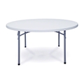 National Public Seating BT60R 60" Heavy-Duty Round Folding Table, Speckled Grey