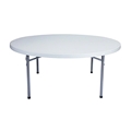 National Public Seating BT71R 71" Heavy-Duty Round Folding Table, Speckled Grey
