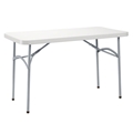 National Public Seating 24"x48" Heavy-Duty Folding Table, Speckled Grey