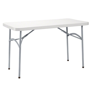 National Public Seating 24"x48" Heavy-Duty Folding Table, Speckled Grey bt2448, rectangle, folding table