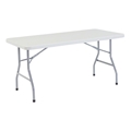 National Public Seating 30"x60" Heavy-Duty Folding Table, Speckled Grey