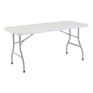 National Public Seating 30"x60" Heavy-Duty Folding Table, Speckled Grey bt3000, rectangle, folding table, 5 foot table