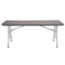National Public Seating 30"x72" Heavy Duty Rectangular Folding Table, Charcoal Slate/Silver - NPS-BT3072-20