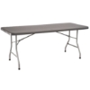 National Public Seating 30"x72" Heavy Duty Rectangular Folding Table, Charcoal Slate/Silver bt3000, rectangle, folding table, 72x30