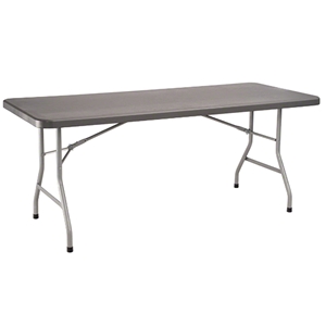 National Public Seating 30"x72" Heavy Duty Rectangular Folding Table, Charcoal Slate/Silver bt3000, rectangle, folding table, 72x30