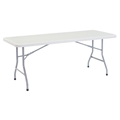 National Public Seating 30"x72" Heavy Duty Rectangular Folding Table, Speckled Grey