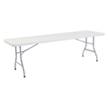 National Public Seating 30"x96" Heavy Duty Rectangular Folding Table, Speckled Grey