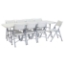 National Public Seating 30"x96" Folding Table & Chairs Package - NPS-BT3096/1-602/8
