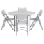National Public Seating 48" Round Folding Table & Chairs Package - NPS-BT48R/1-602/4