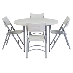 National Public Seating 48" Round Folding Table & Chairs Package btr, round, folding table, round table, round table and chairs, table with chairs, banquet package